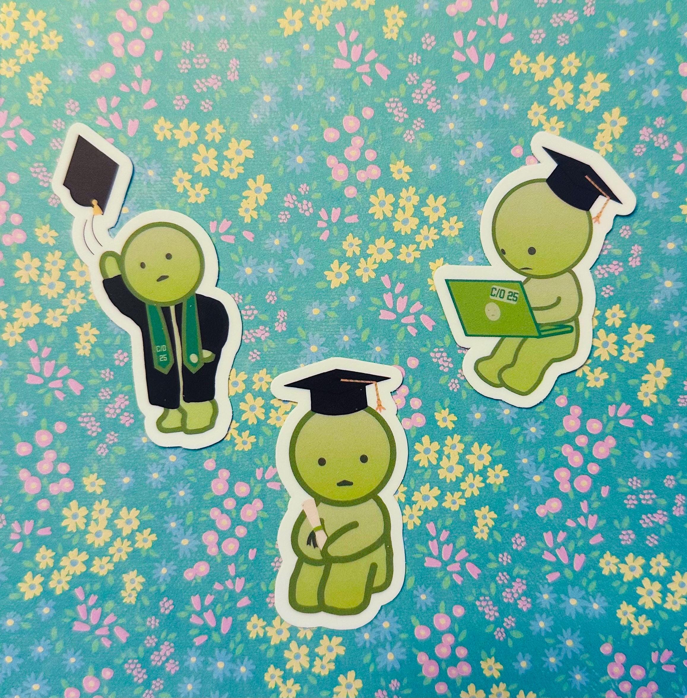 Glow-in-the-Dark Smiski Sticker: Graduation Edition (3-Pack) (2025)