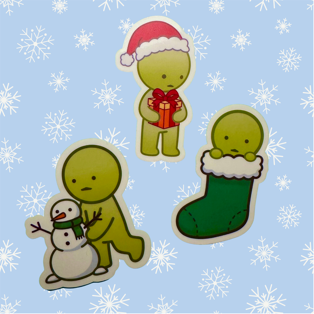 Glow-in-the-Dark Smiski Sticker: Christmas Edition (3-Pack) (Christmas Sticker)