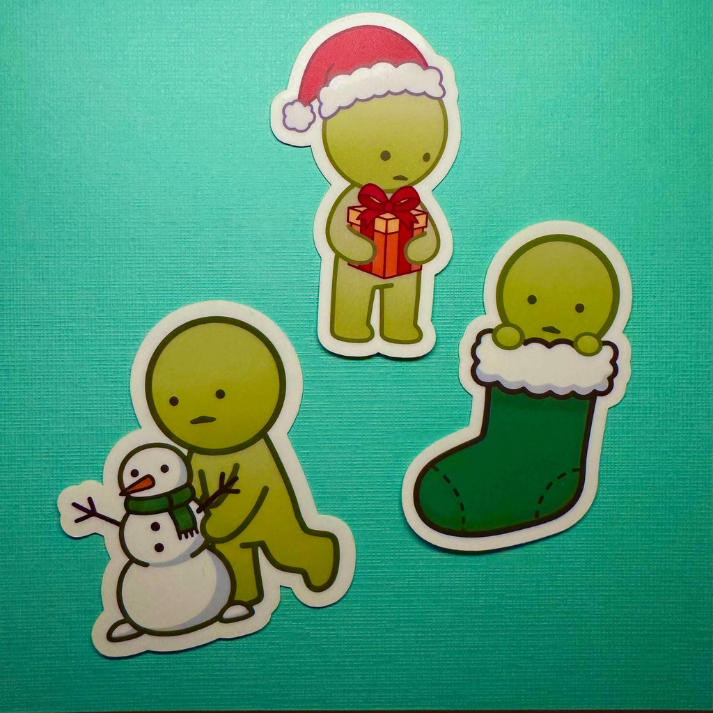 Glow-in-the-Dark Smiski Sticker: Christmas Edition (3-Pack) (Christmas Sticker)