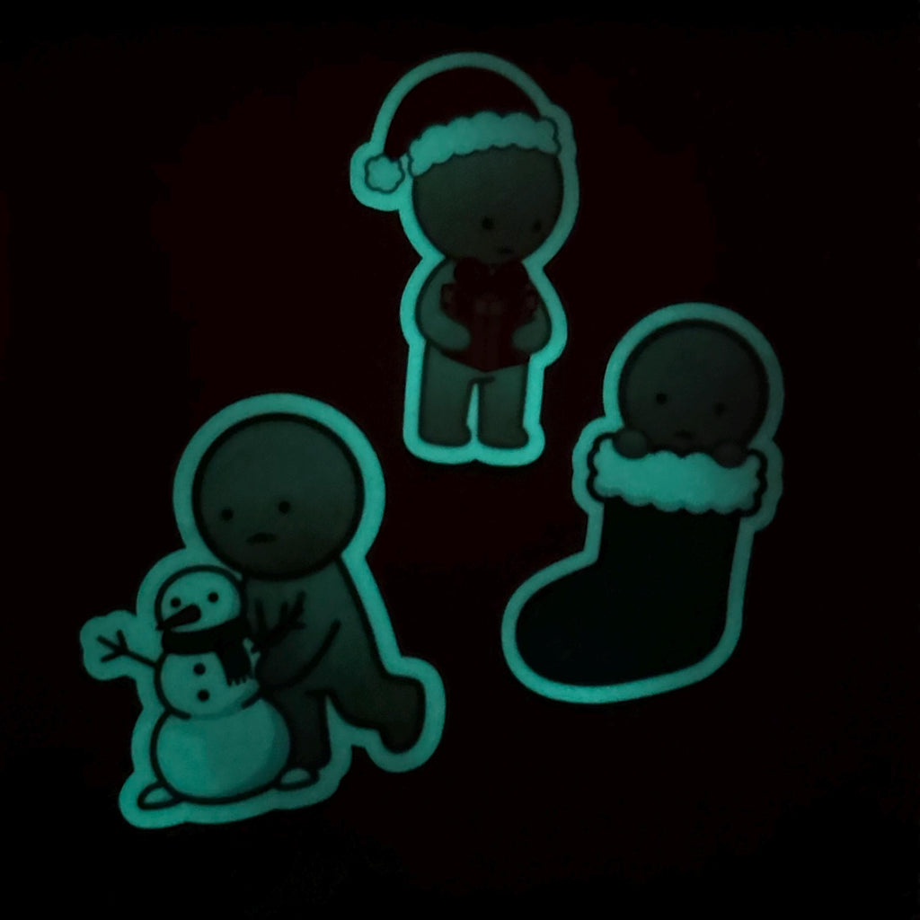 Glow-in-the-Dark Smiski Sticker: Christmas Edition (3-Pack) (Christmas Sticker)