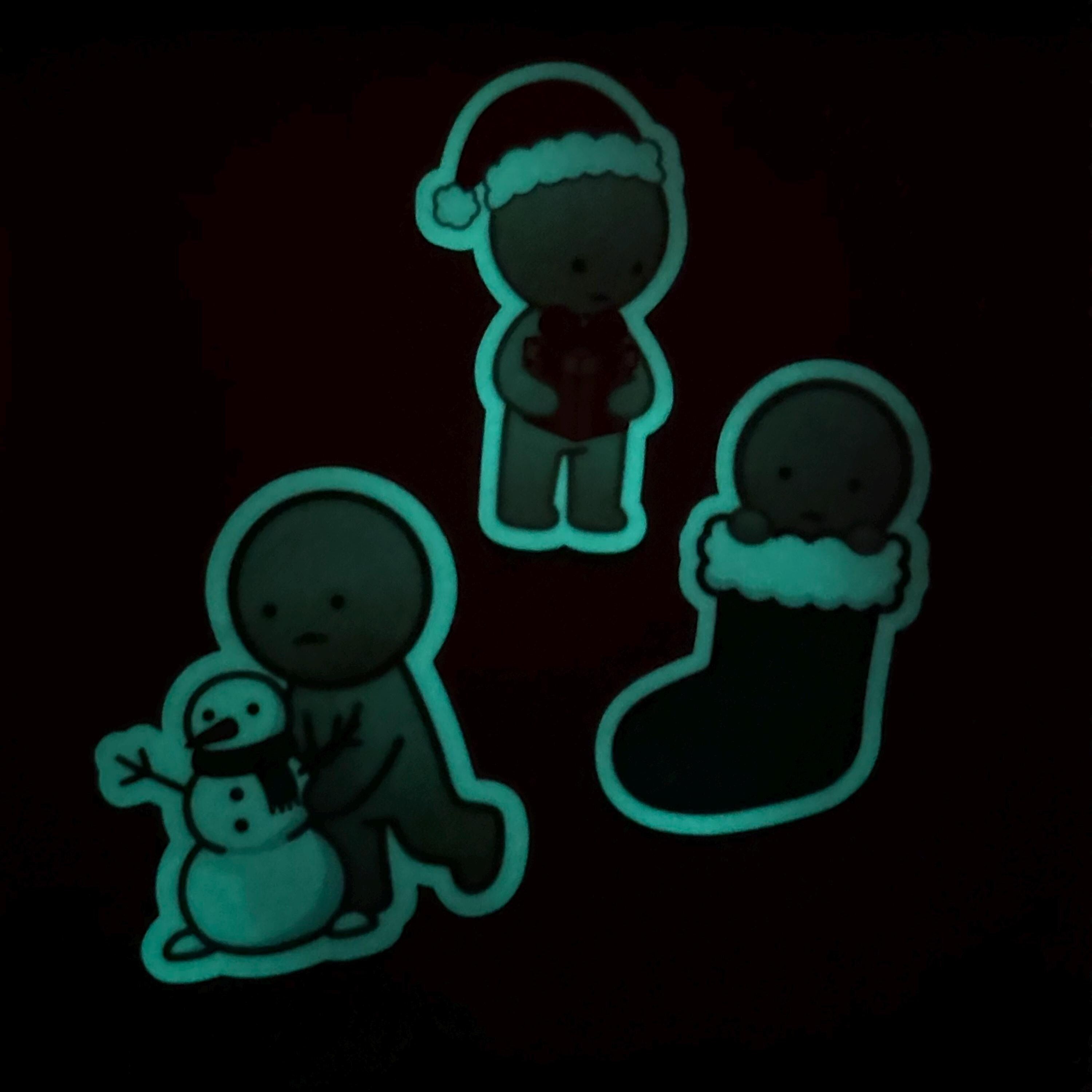 Glow-in-the-Dark Smiski Sticker: Christmas Edition (3-Pack) (Christmas Sticker)